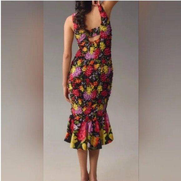 Anthropologie Yukiko Noritake NWT Stretchy Floral Dress Price size S/M - Picture 3 of 8